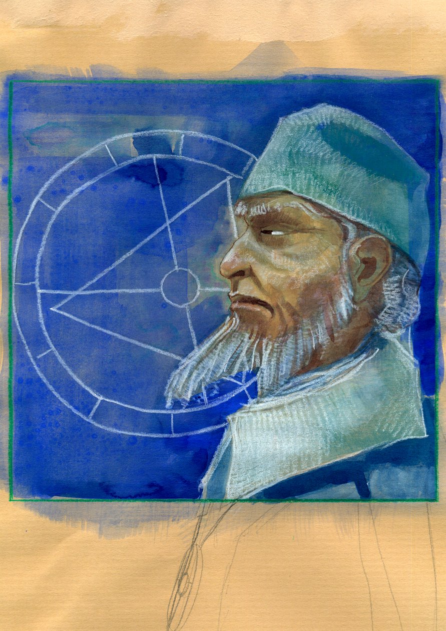 Ritratto di Nostradamus - Illustrazione di Alessandro Lonati da Alessandro Lonati