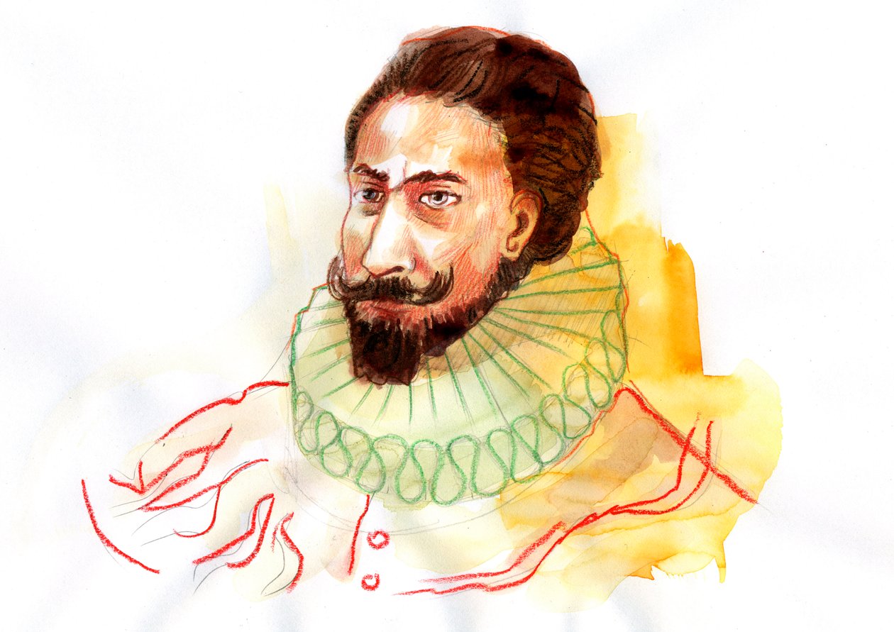 Ritratto di Miguel de Cervantes Saavedra da Alessandro Lonati