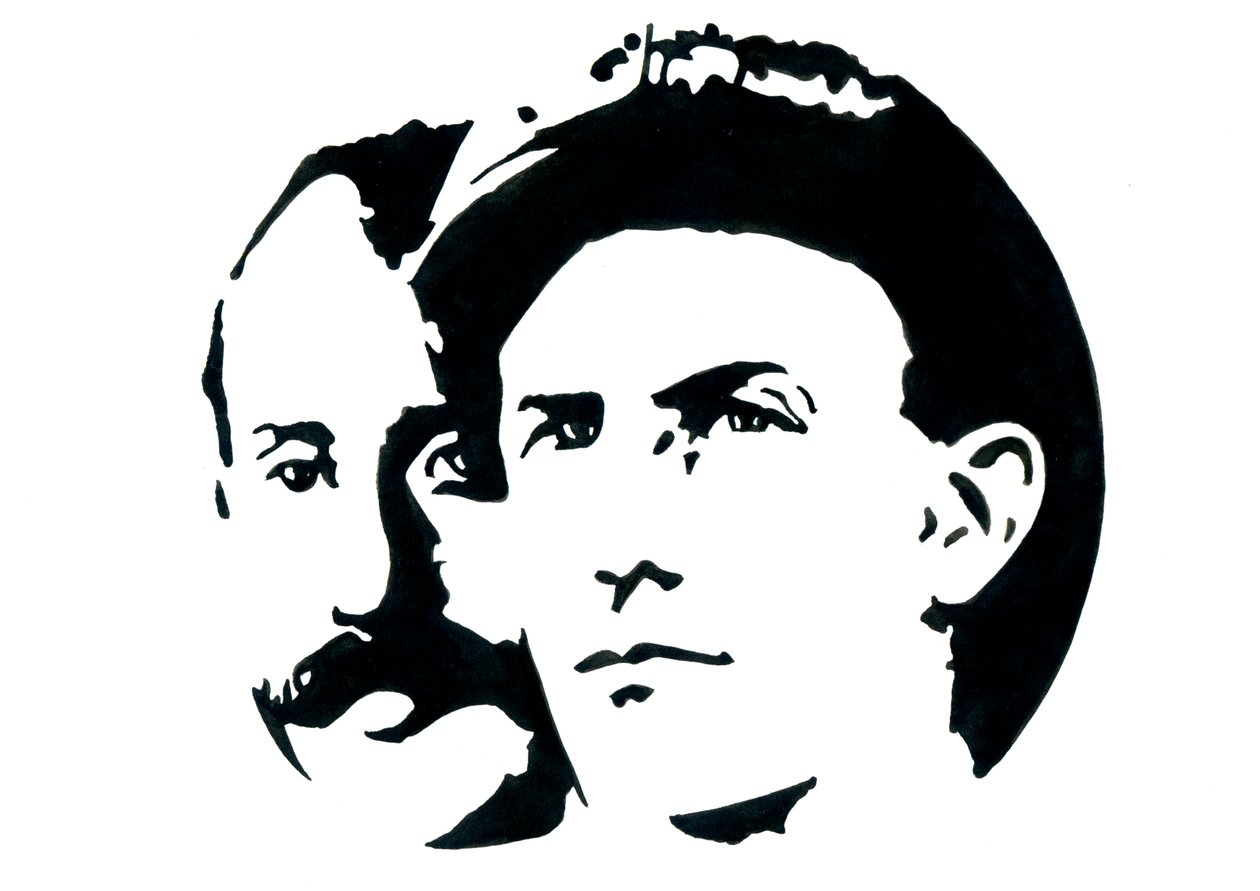 Ritratto di Orville e Wilbur Wright da Alessandro Lonati