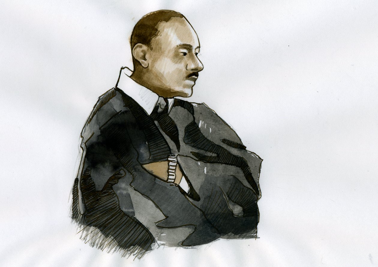 Ritratto del pastore Martin Luther King (1929-1968) da Alessandro Lonati
