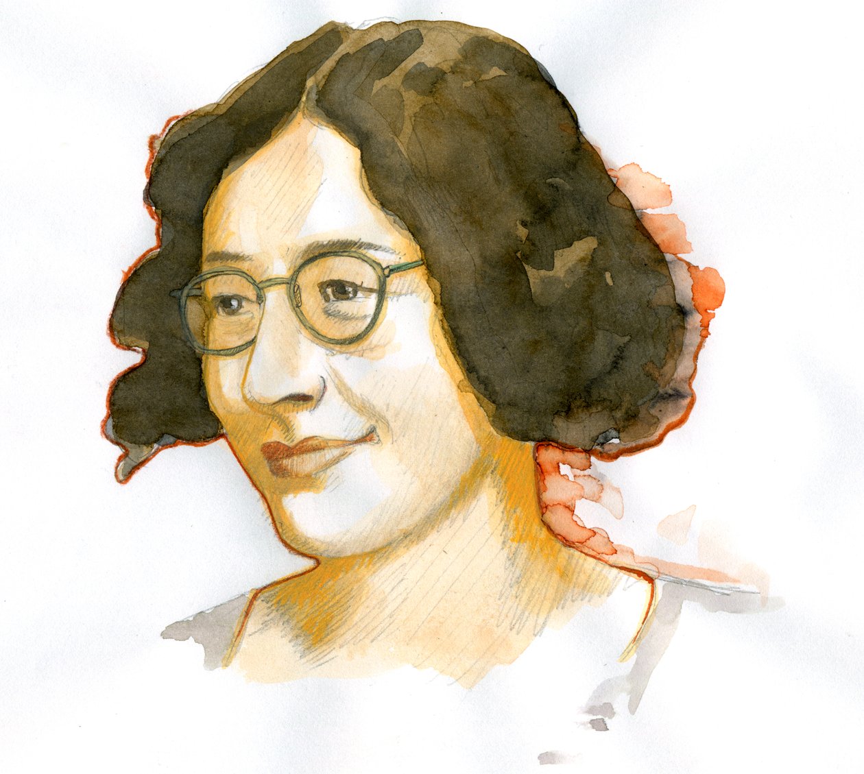 Ritratto di Simone Weil (acquerello su carta) da Alessandro Lonati