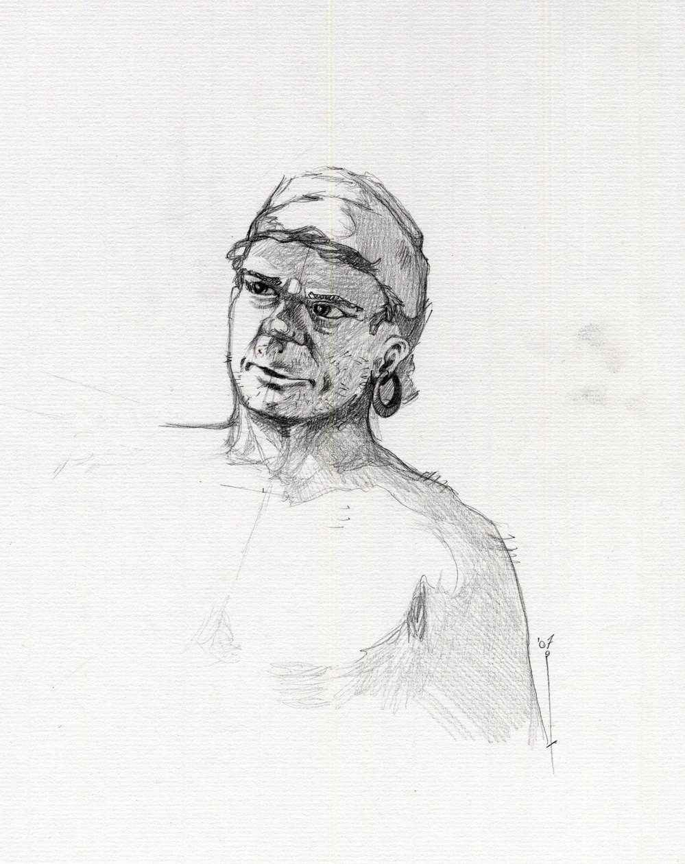 Ritratto di un pirata o busto di un marinaio da Alessandro Lonati