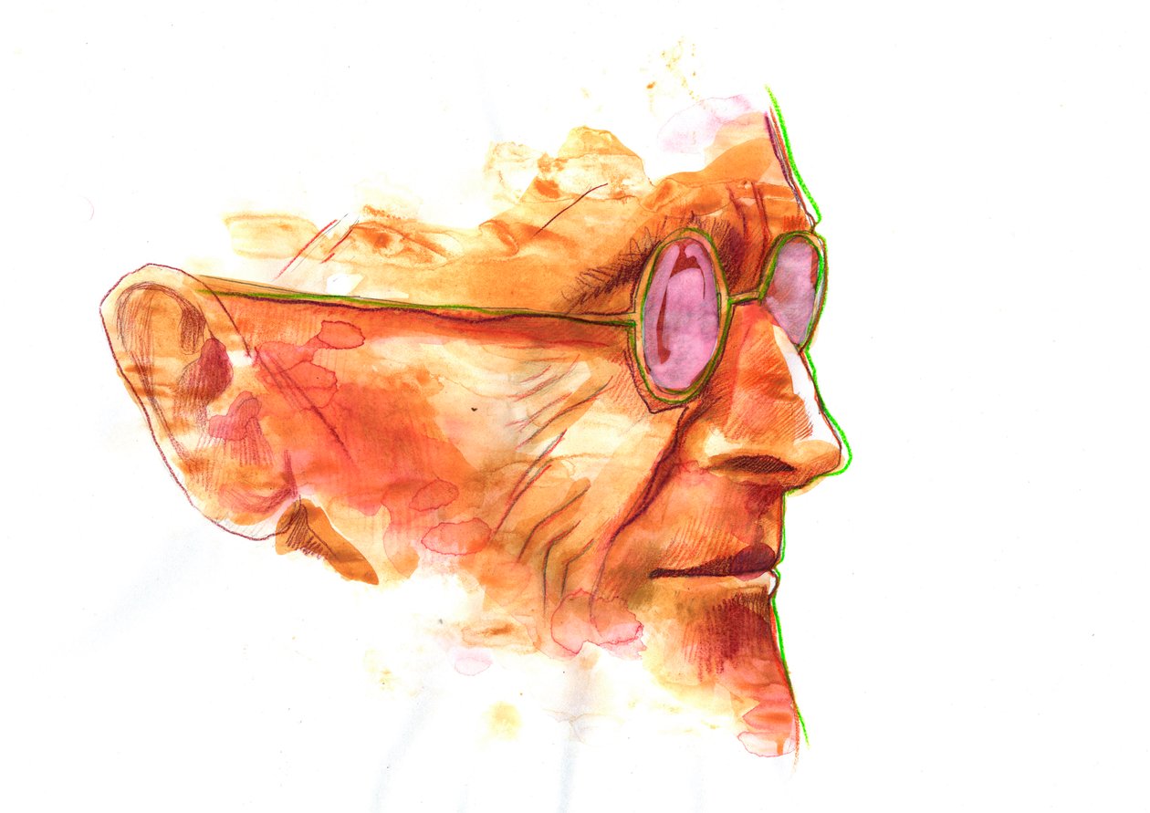 Ritratto dello scrittore Hermann Hesse da Alessandro Lonati