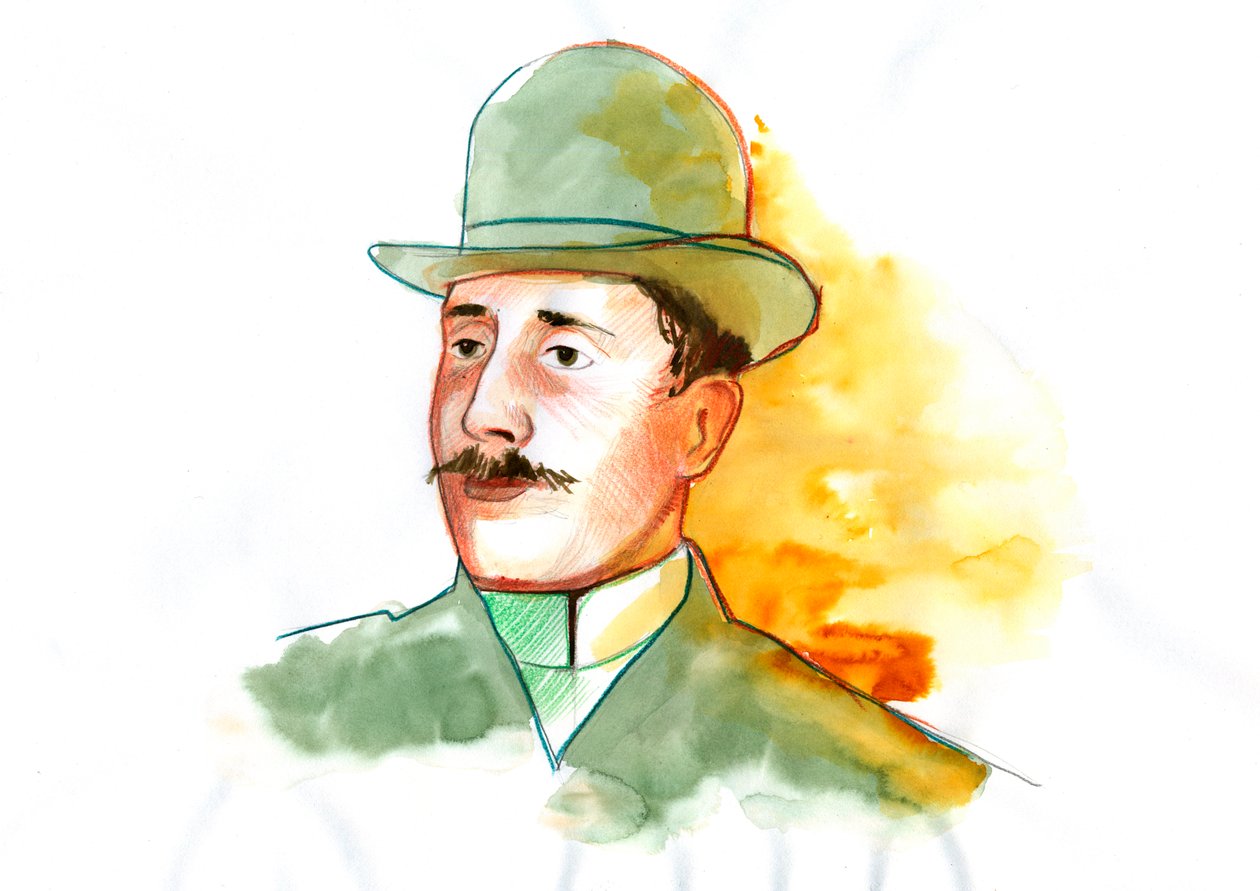 Ritratto del poeta Guillaume Apollinaire (1880-1918) da Alessandro Lonati