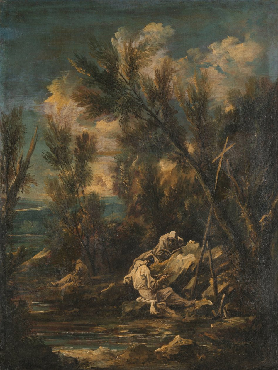 Monaci certosini in un paesaggio da Alessandro Magnasco
