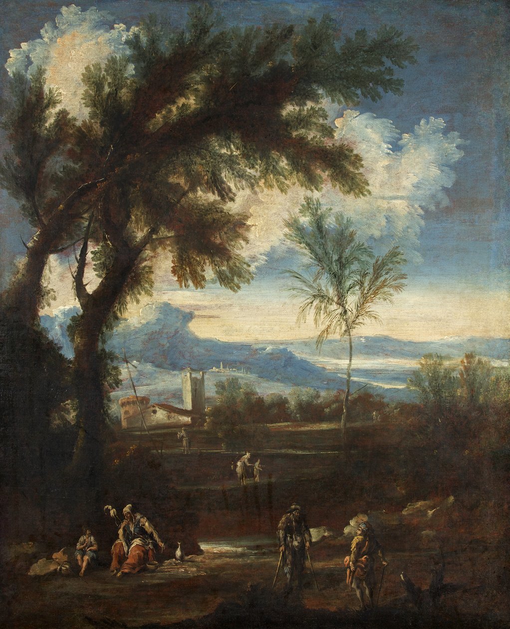 Paesaggio con figure, c.1710-40 da Alessandro Magnasco