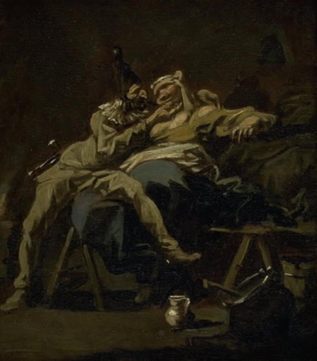 Pulcinella e Colombina da Alessandro Magnasco