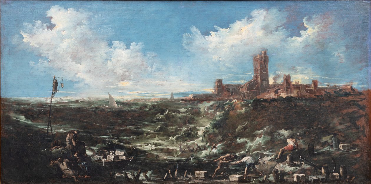 La preghiera dei monaci presso il mare da Alessandro Magnasco