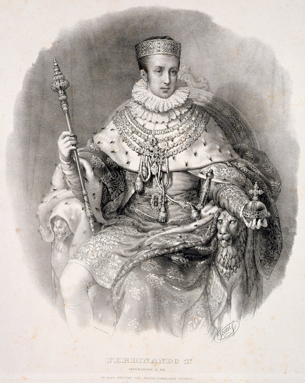 Ferdinando I (1793-1875), Re di Lombardia-Veneto, in abiti di stato, da 