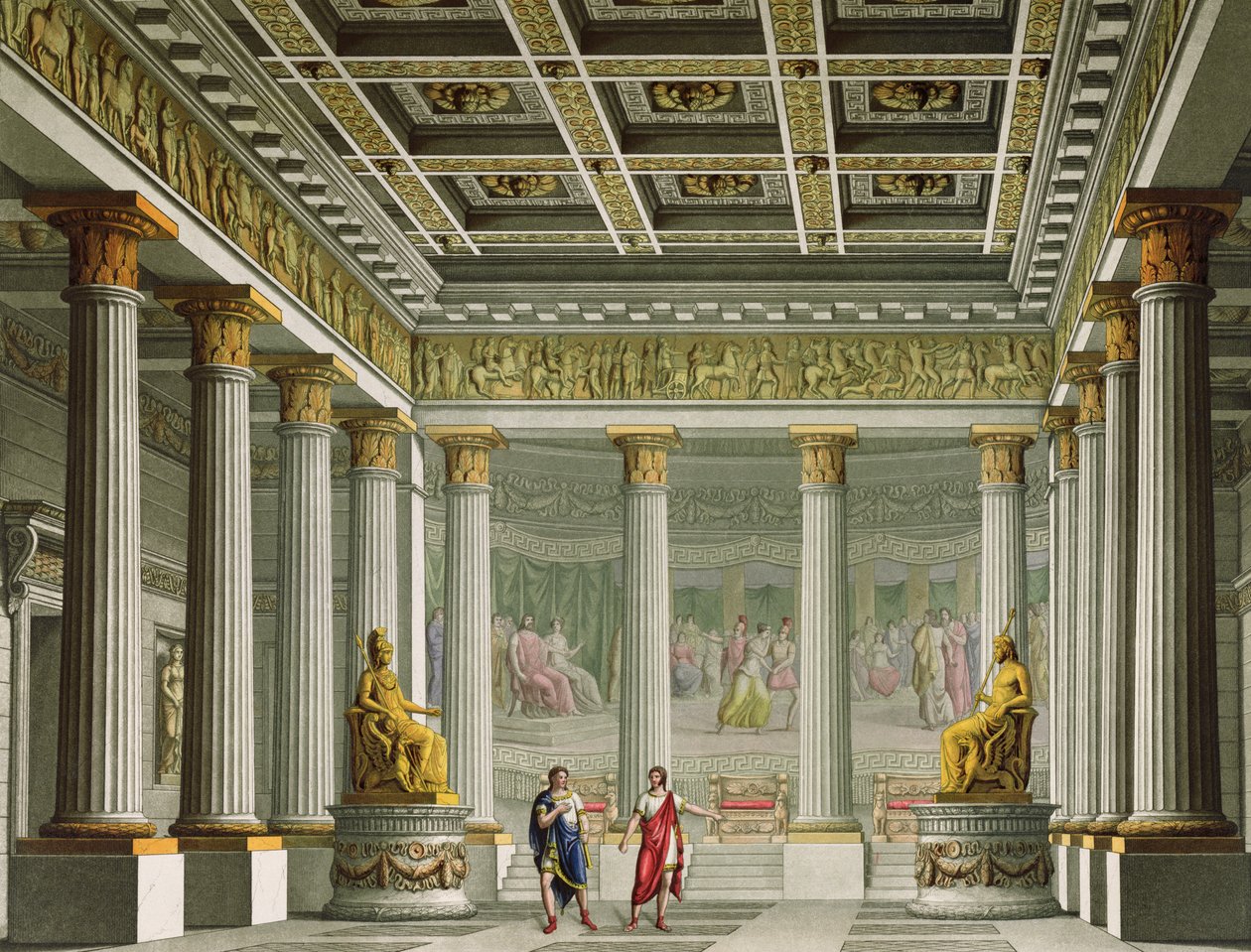 La sala delle udienze nel palazzo di Egisto, design per il balletto 