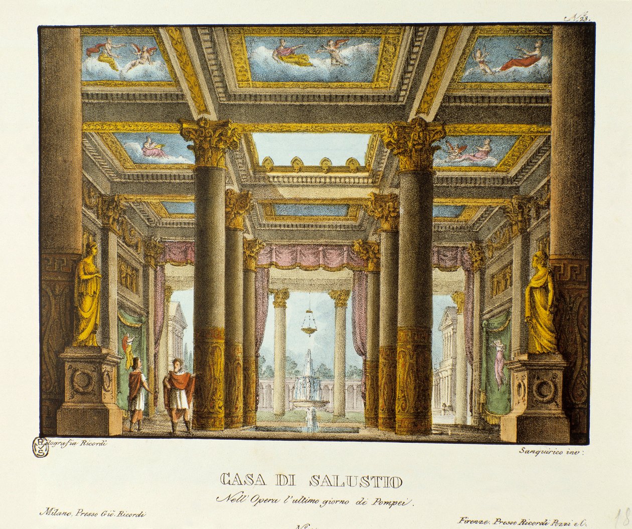 Veduta della Casa di Salustio. Scenografia per la rappresentazione de “L
