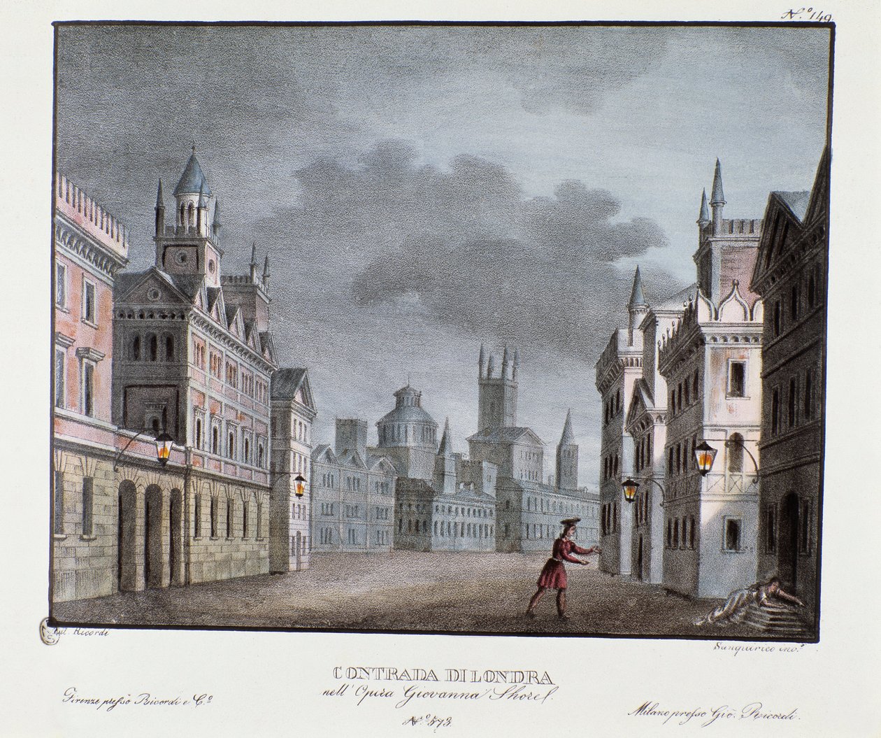Veduta dei sobborghi di Londra Scenografia per la rappresentazione dell ...