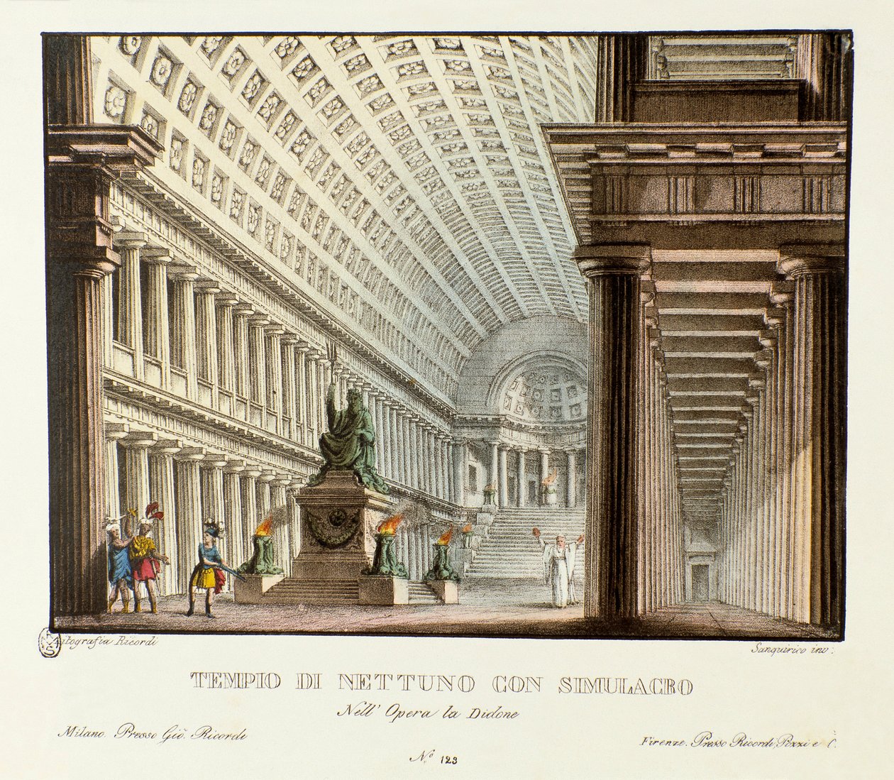 Vista del tempio di Nettuno Scenografia per la rappresentazione della tragedia lirica "Didone" (1783) del compositore Niccolò Vito Piccinni dopo l