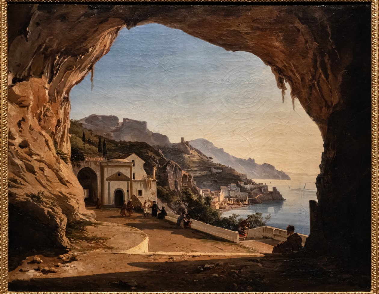 La grotta dei Cappuccini ad Amalfi (c.1850) da Alessandro la Volpe