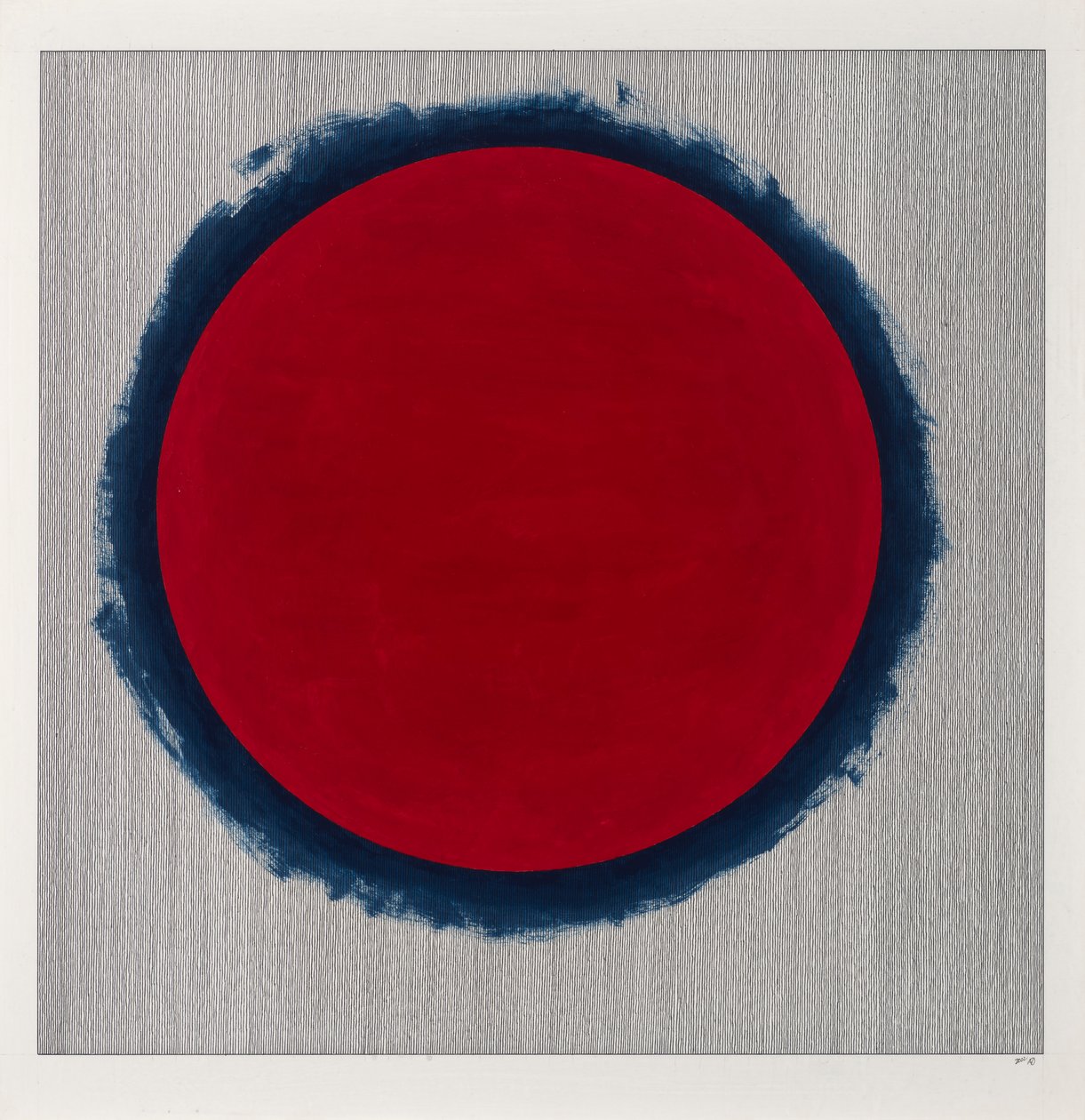 Cerchio rosso su blu, 2022 da Alex Dunn