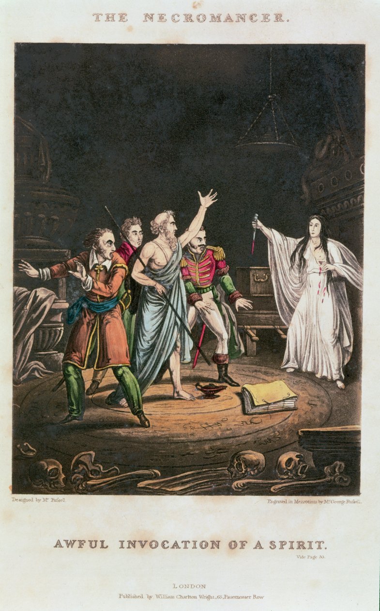 Terribile invocazione di uno spirito, illustrazione per 