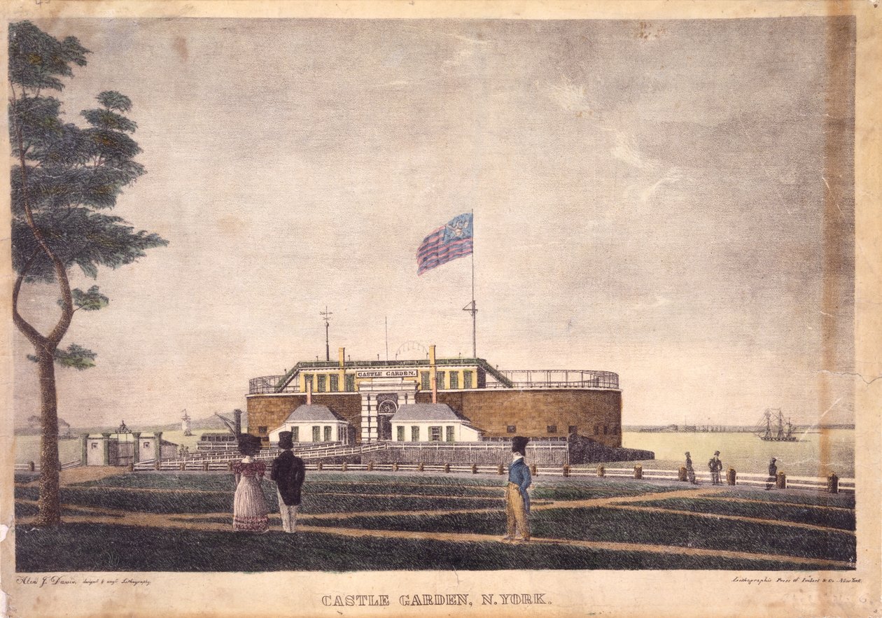 Castle Garden, N. York, c.1825-1835 da Alexander Jackson Davis
