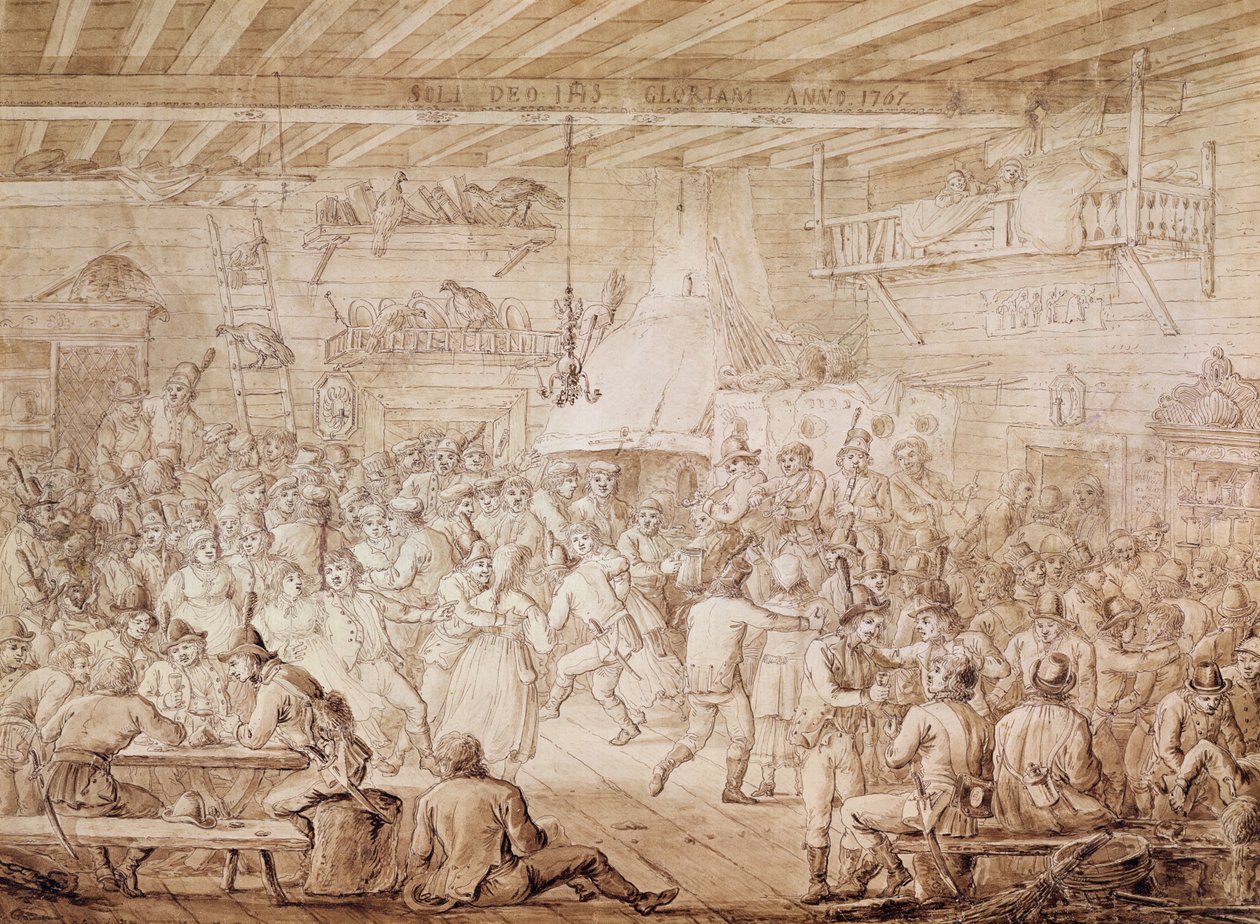 Le truppe di Kosciuszko intrattenute alla locanda, 1797 da Alexander Osipovich Orlowski