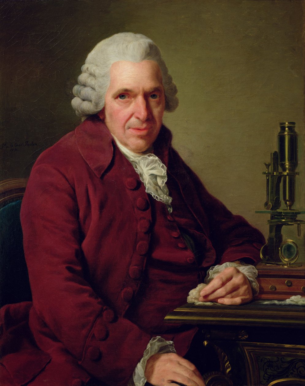 Ritratto di Louis Jean Marie Daubenton (1716-1800) 1791 da Alexander Roslin