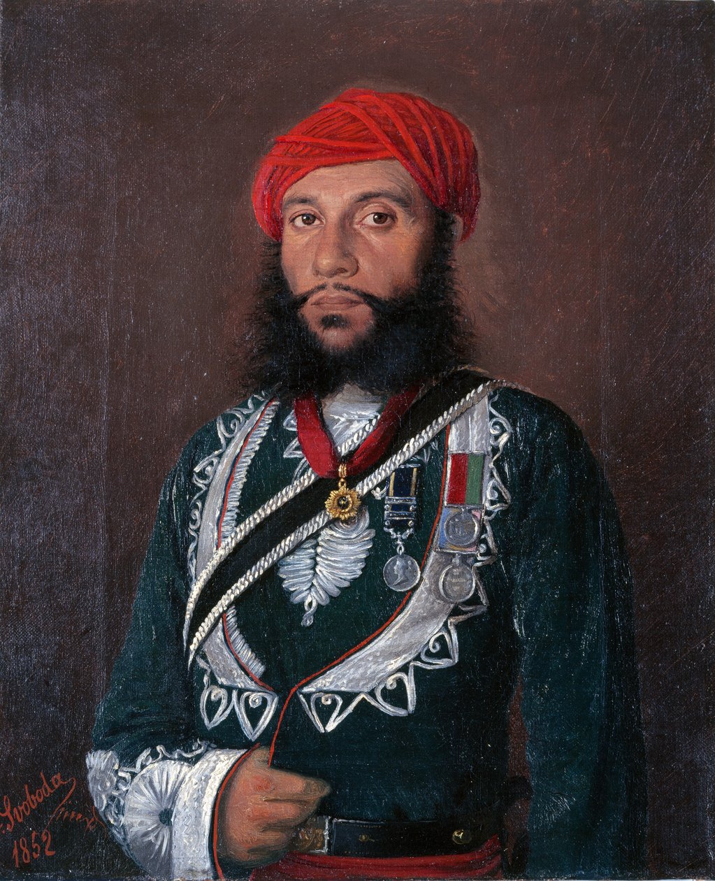 Un ufficiale indiano del 2° reggimento di cavalleria irregolare, 1852 da Alexander Sandor Svoboda