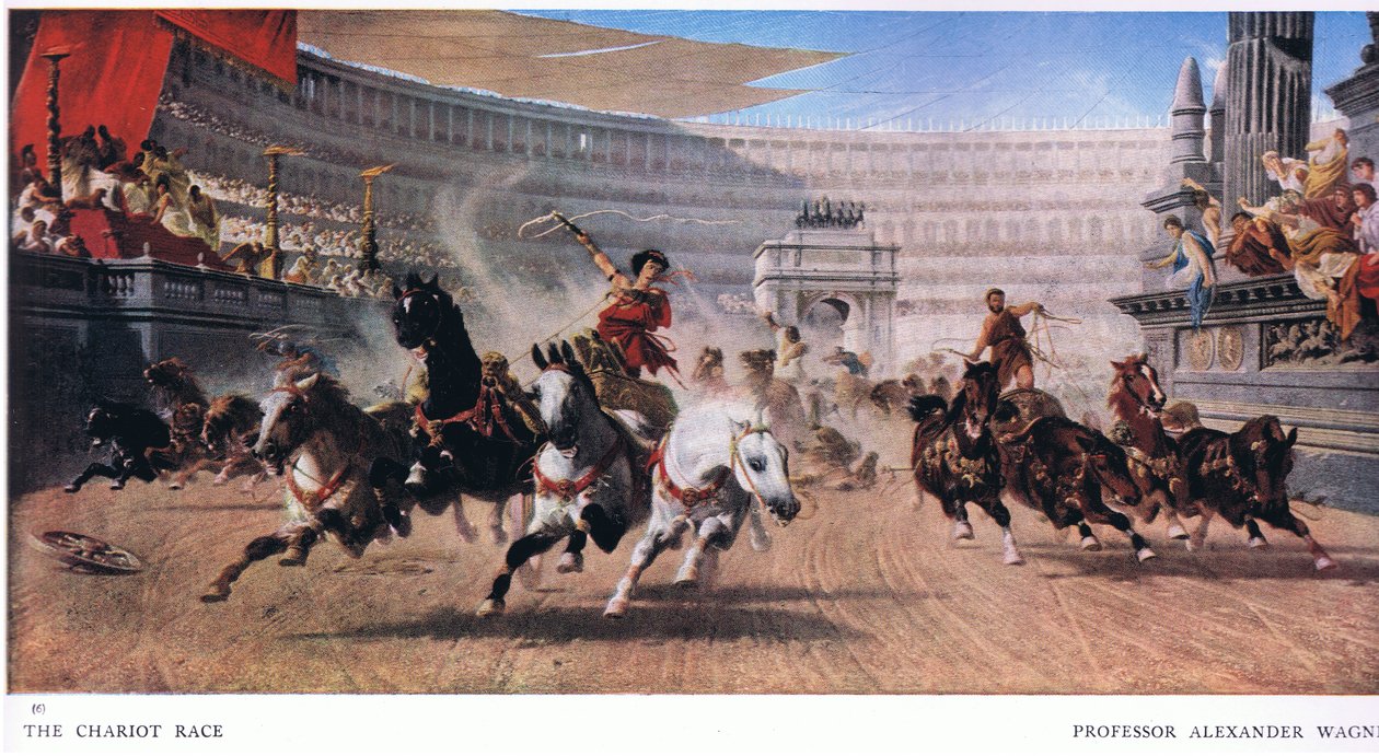 La corsa delle bighe, da The Gresham Publishing Company Ltd, 1920 da Alexander von Wagner