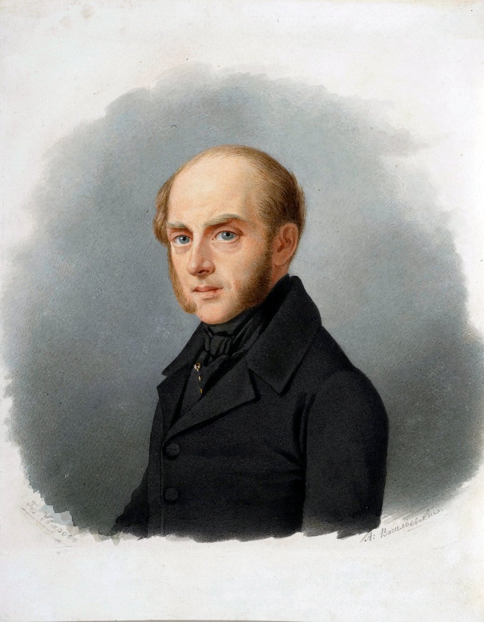 Ritratto del conte Sergei Uvarov, uomo di stato russo da Alexander Alexeyevich Vasilyevsky
