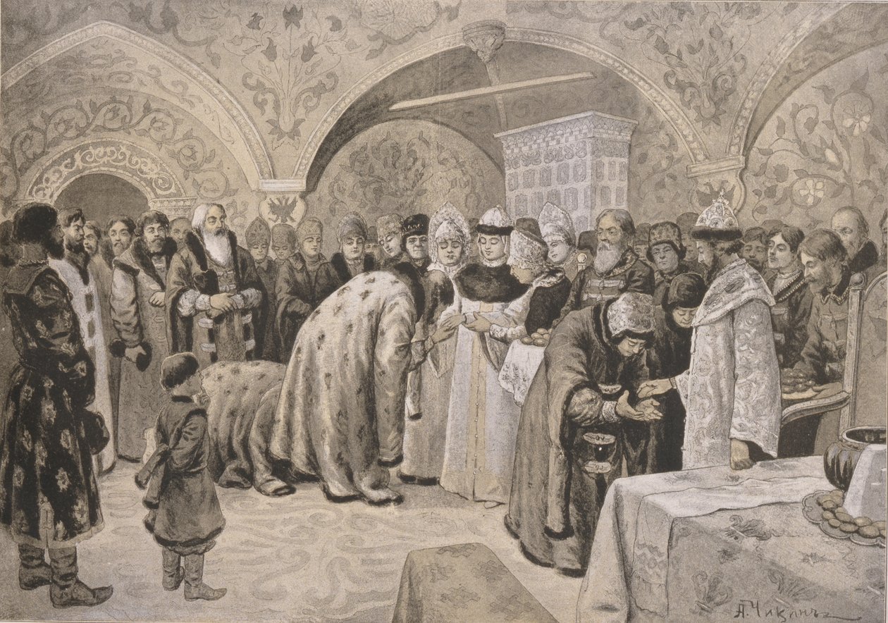 Benvenuto alla zarina dopo i Mattutini di Pasqua da Alexander Andreyevich Chikin