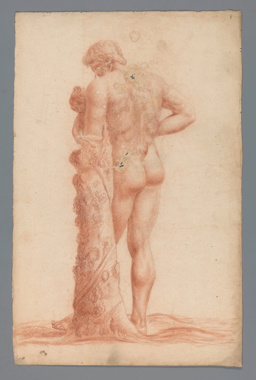 Studio di una statua di uomo in piedi con bambino da Alexander Cranendoncq