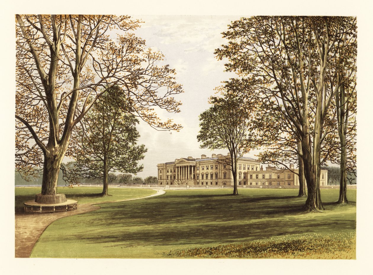 Palazzo di Hamilton, Lanarkshire, Scozia, 1880 (incisione) da Alexander Francis (after) Lydon