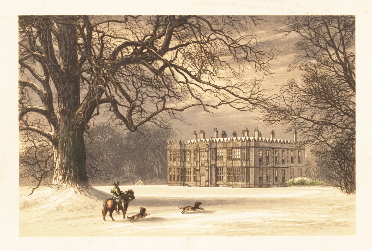 Howsham Hall, Yorkshire, Inghilterra (incisione) da Alexander Francis (after) Lydon