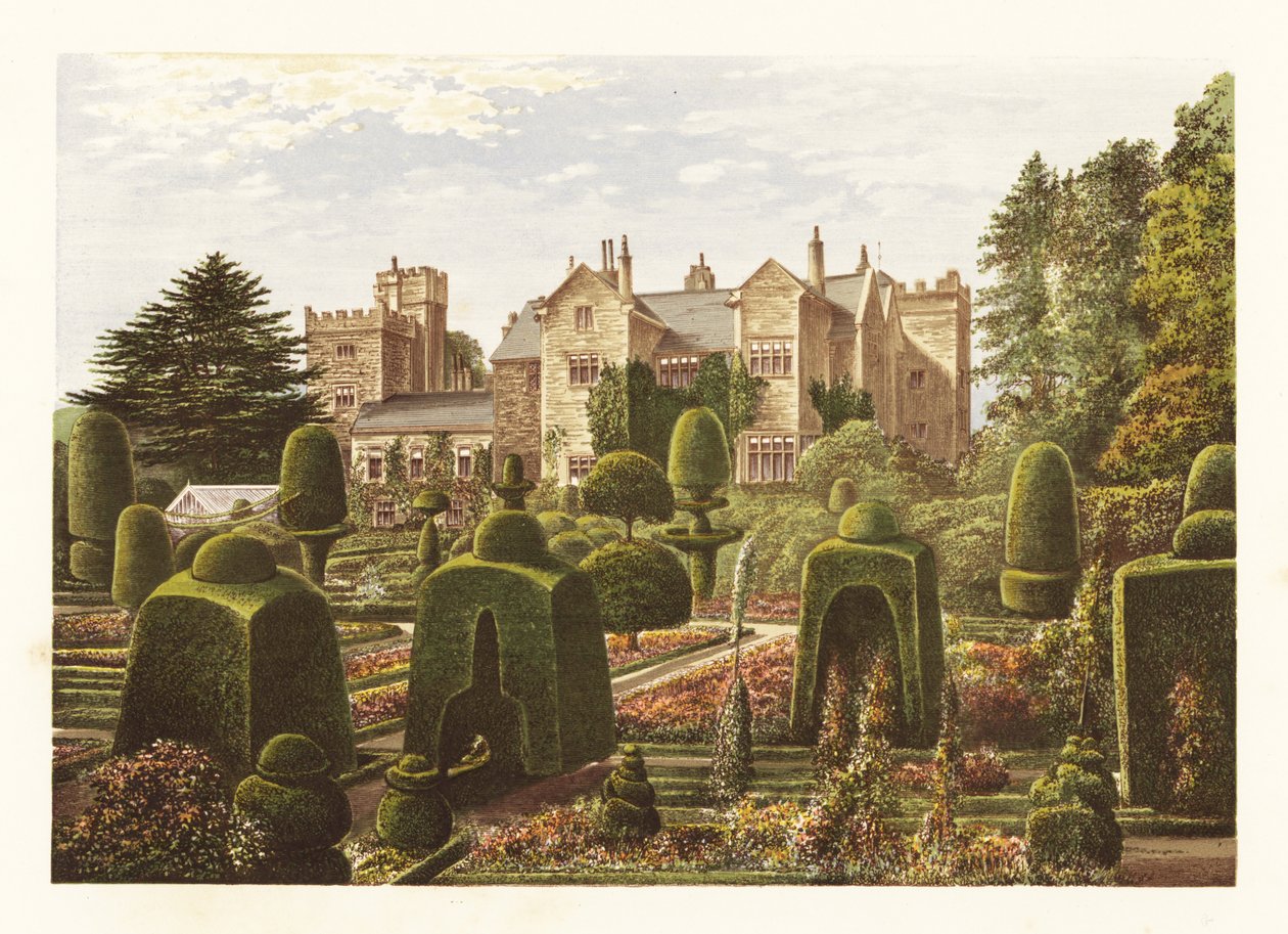 Levens Hall, Cumbria, Inghilterra, 1880 da Alexander Francis (after) Lydon