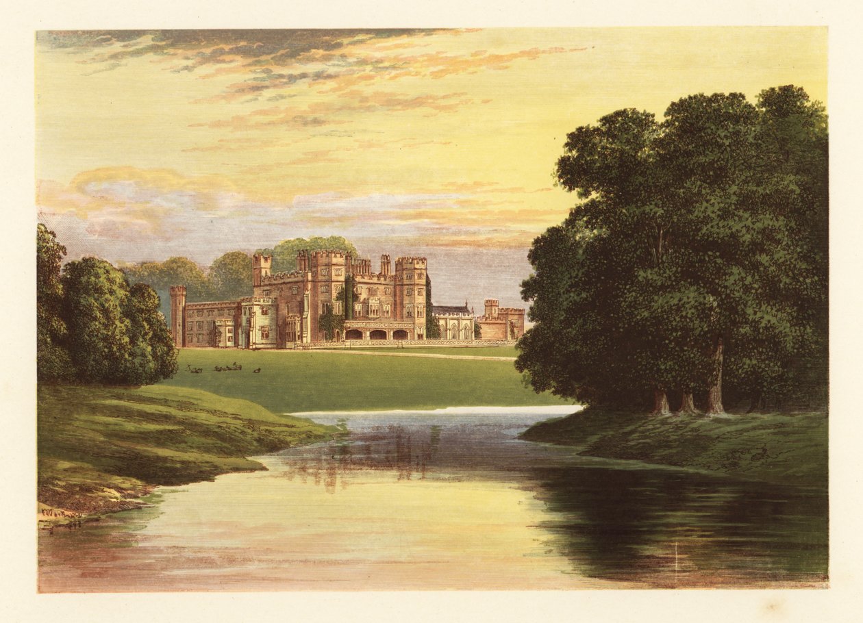 Castello di Sundorne, Shropshire, Inghilterra (incisione) da Alexander Francis (after) Lydon