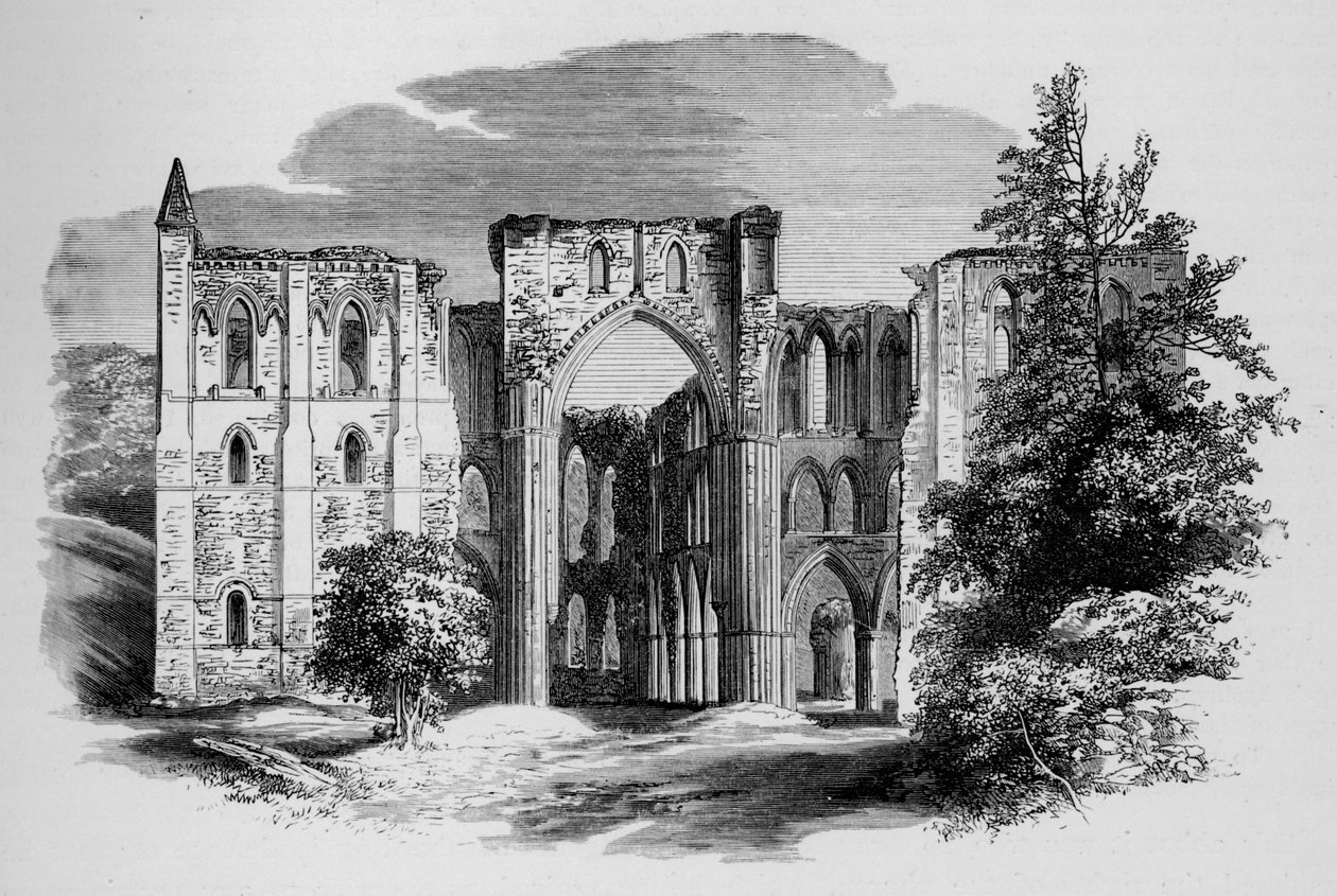 Coro, da Nord, Abbazia di Rievaulx, c1880, 1897 da Alexander Francis Lydon