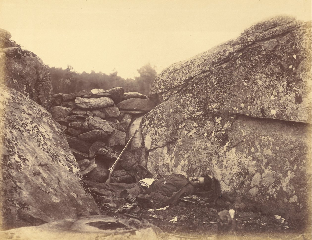 Casa di un cecchino ribelle, Gettysburg da Alexander Gardner