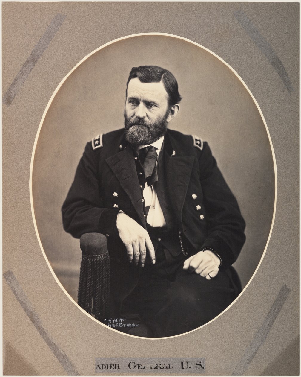 Platinum Rice Print di Ulysses S. Grant, 1865, stampato nel 1901 da Alexander Gardner