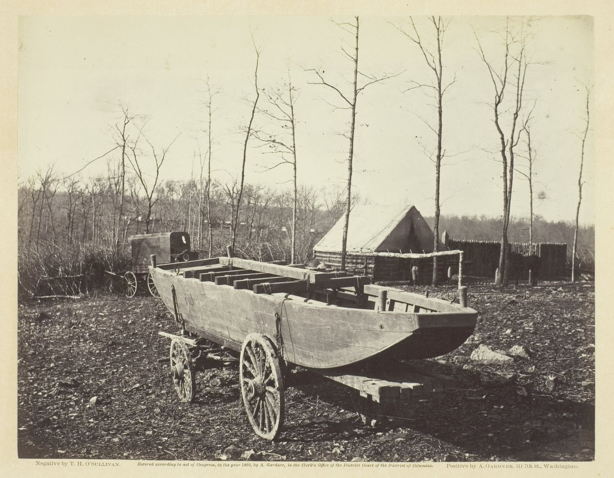 Barca a ponte, Brandy Station, Virginia da Alexander Gardner