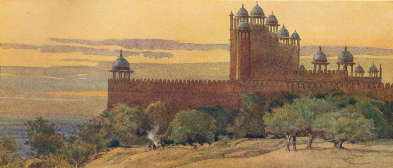 La Moschea e la Porta della Vittoria, Fatehpur Sikri, c1880 1905 da Alexander Henry Hallam Murray