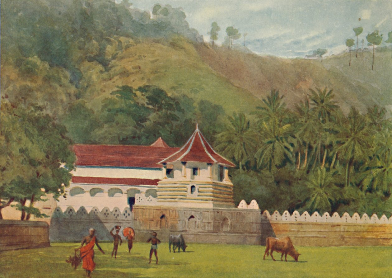Il Tempio del Dente, Kandy - Esterno, c1880 1905 da Alexander Henry Hallam Murray