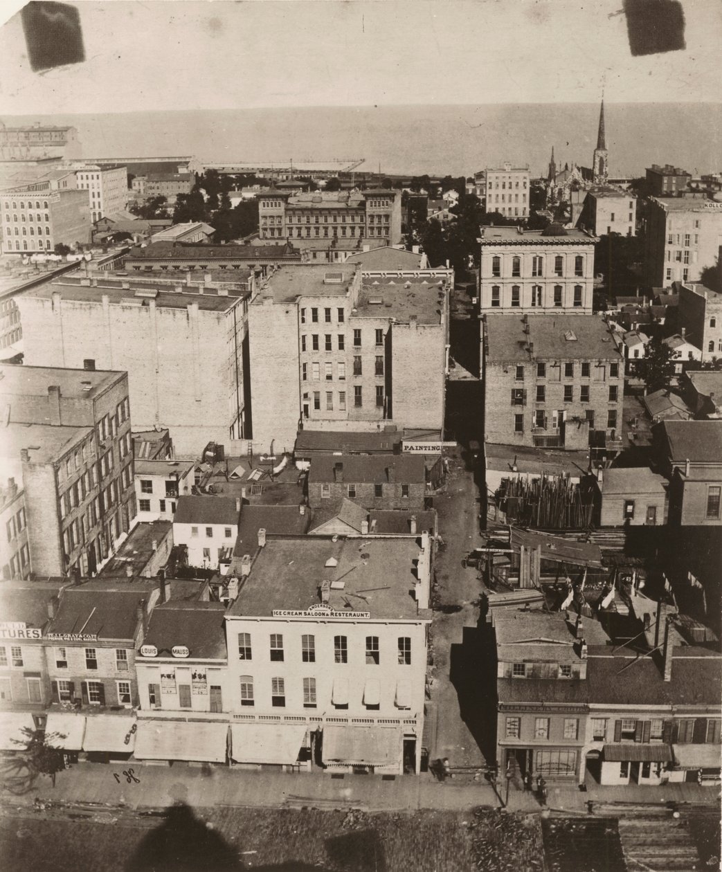 Vista est dalla cupola del tribunale a Chicago, 1858 da Alexander Hesler
