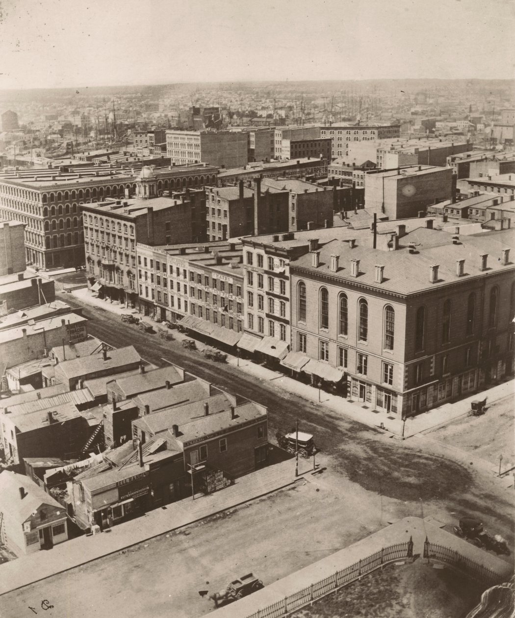 Vista nord-ovest dalla cupola del tribunale a Chicago, 1858 da Alexander Hesler