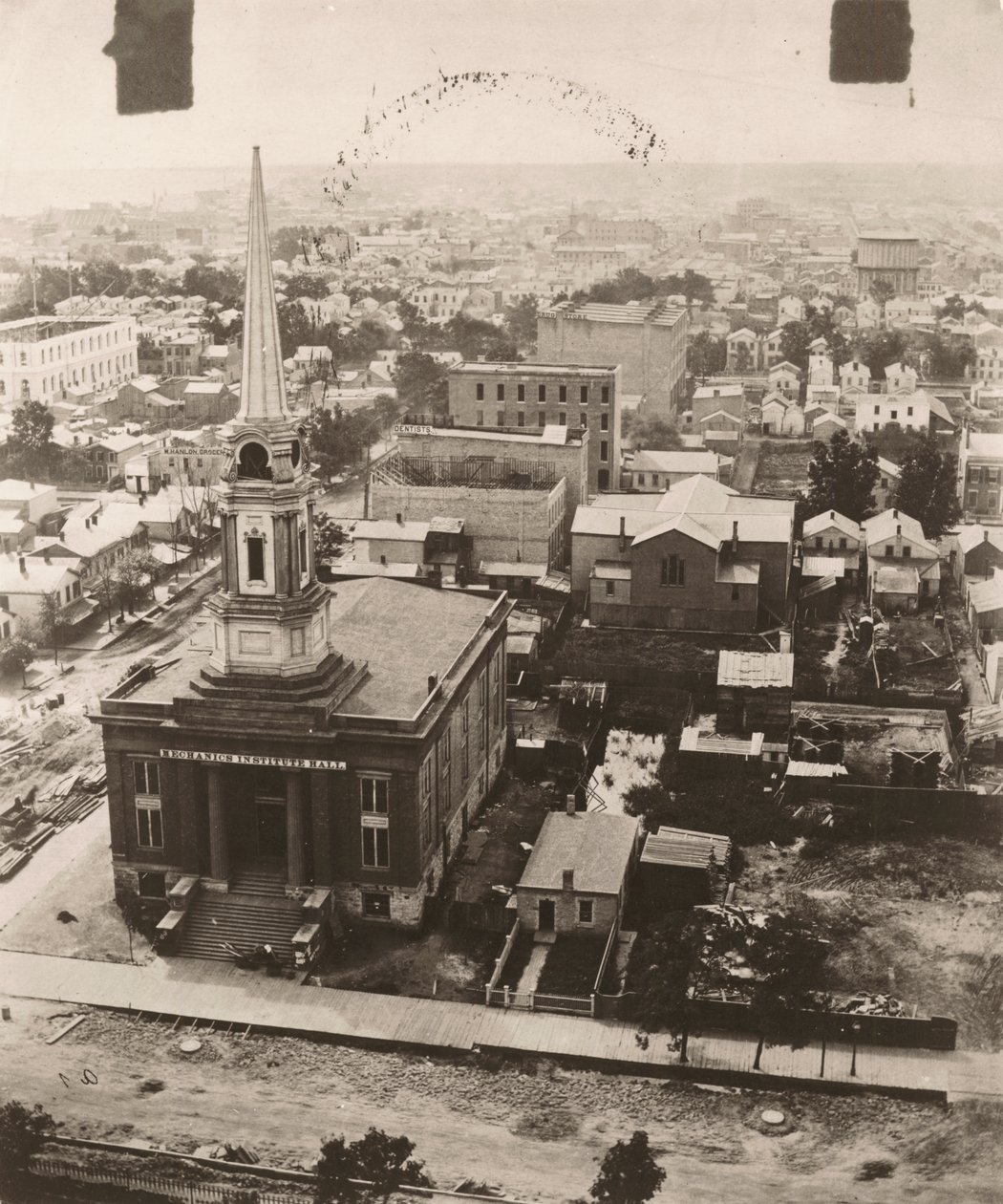 Vista sud dalla cupola del tribunale a Chicago, 1858 da Alexander Hesler