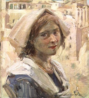 Ragazza contadina italiana da Alexander Ignatius Roche
