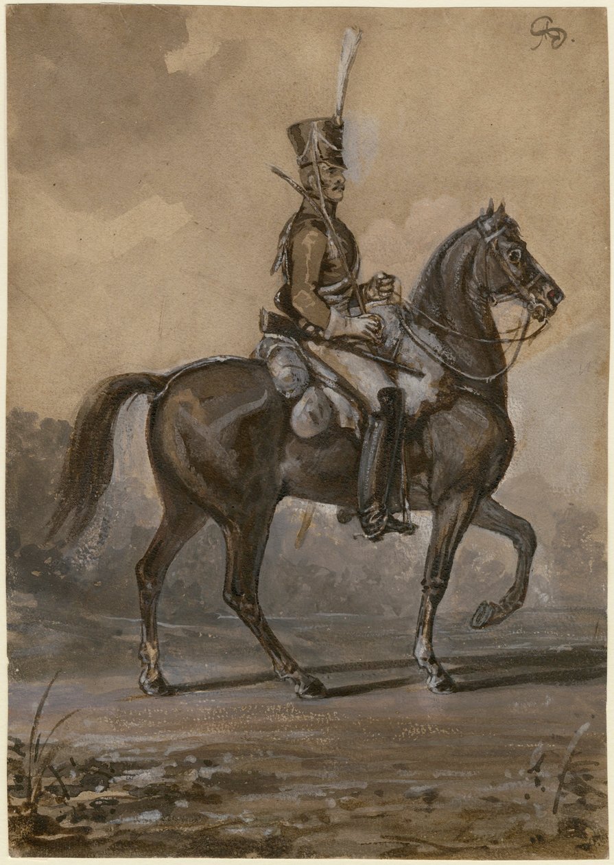 Dragone russo - Sauerweid, Alexander Ivanovich (1783-1844) - 1820 - Acquerello su carta da Alexander Ivanovich Sauerweid