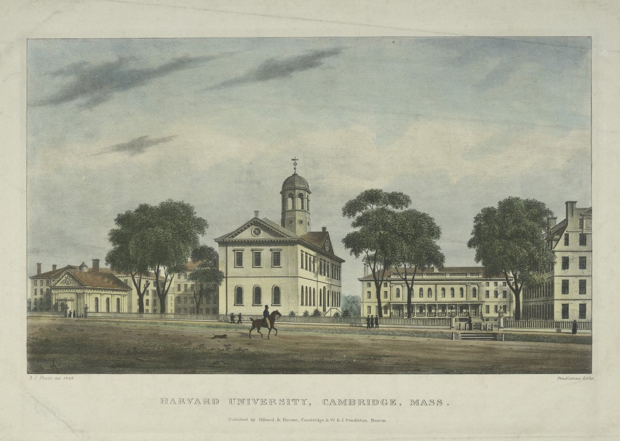 Università di Harvard, Cambridge, Mass., 1828 da Alexander Jackson Davis