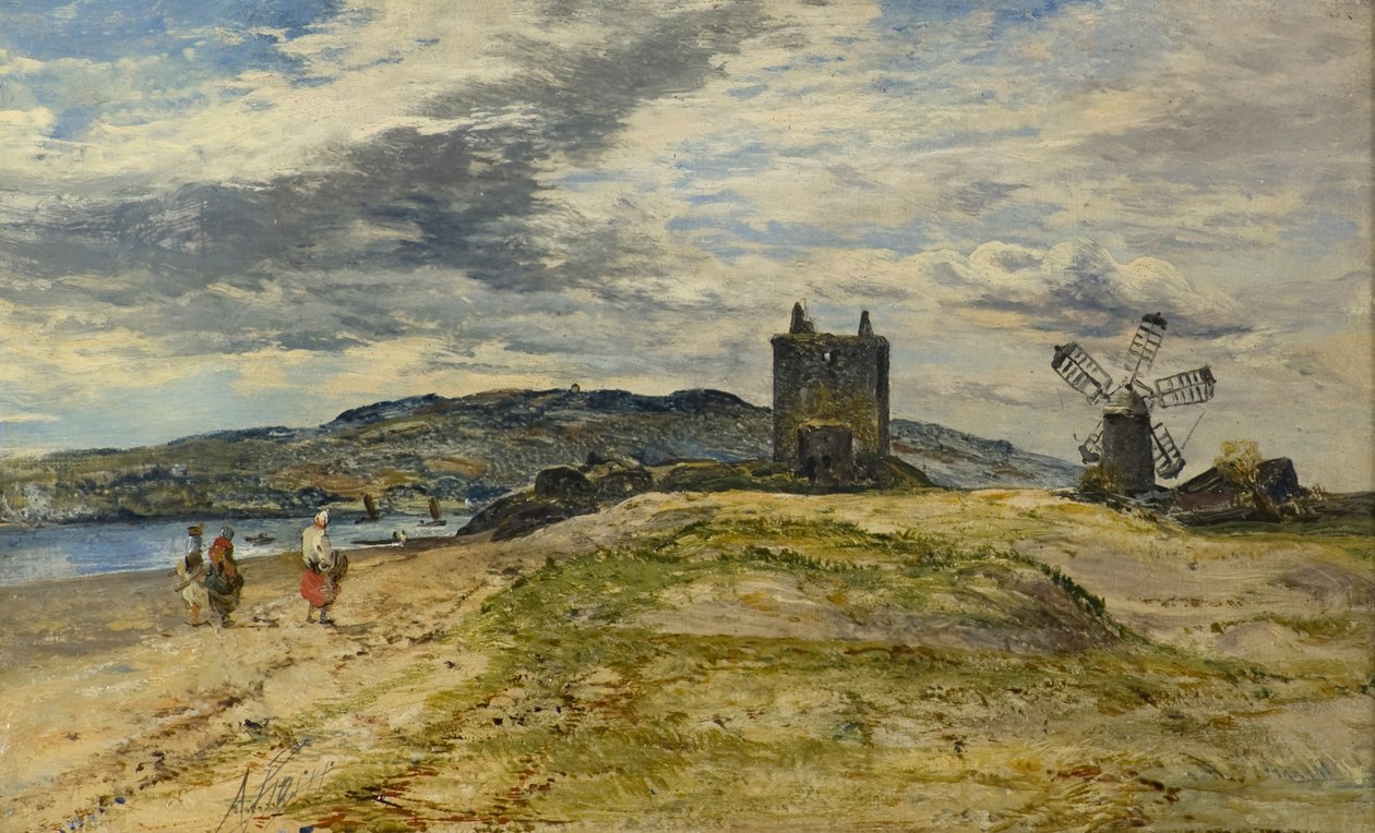 Castello di Broughty, c.1860 da Alexander Jnr. Fraser