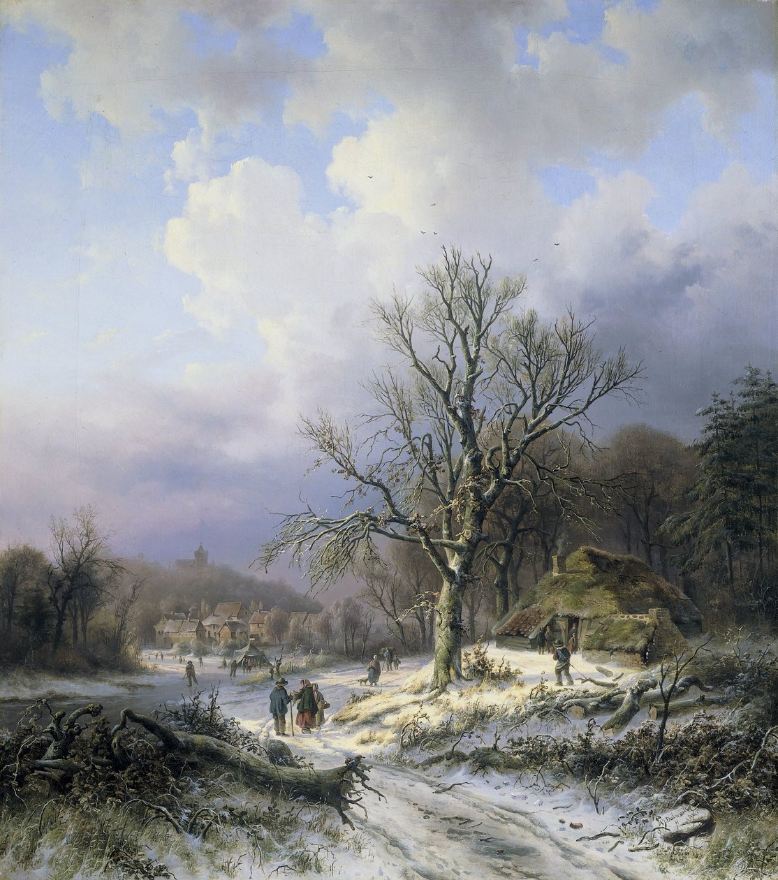 Paesaggio innevato da Alexander Joseph Daiwaille