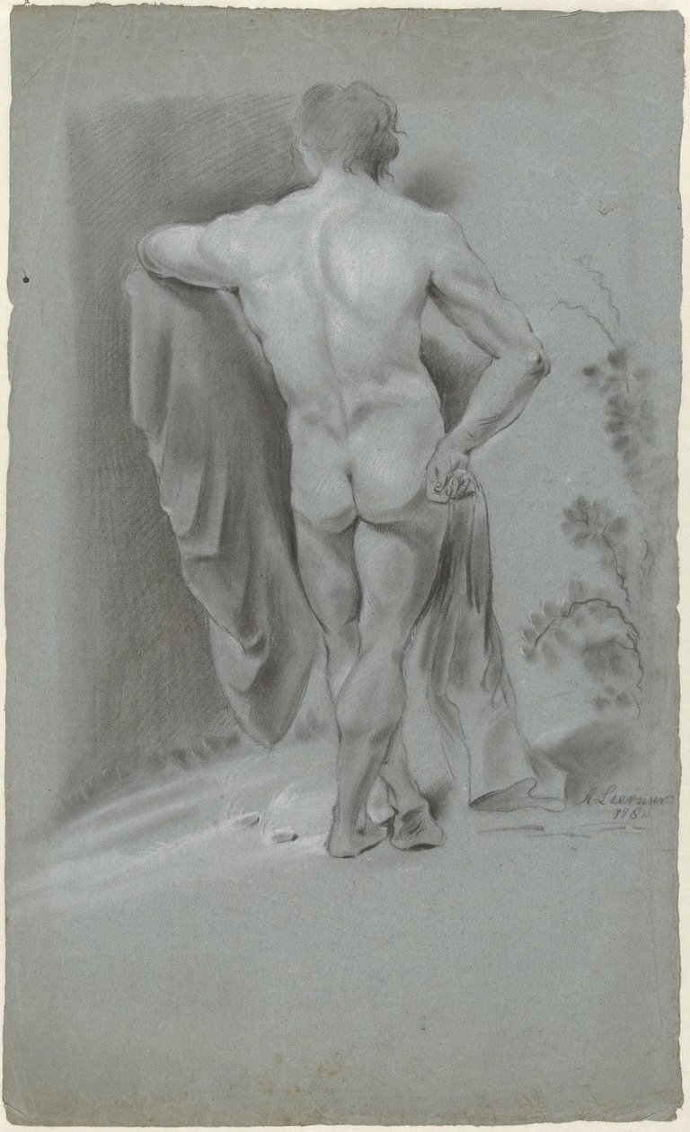 Nudo maschile in piedi, visto di spalle da Alexander Liernur