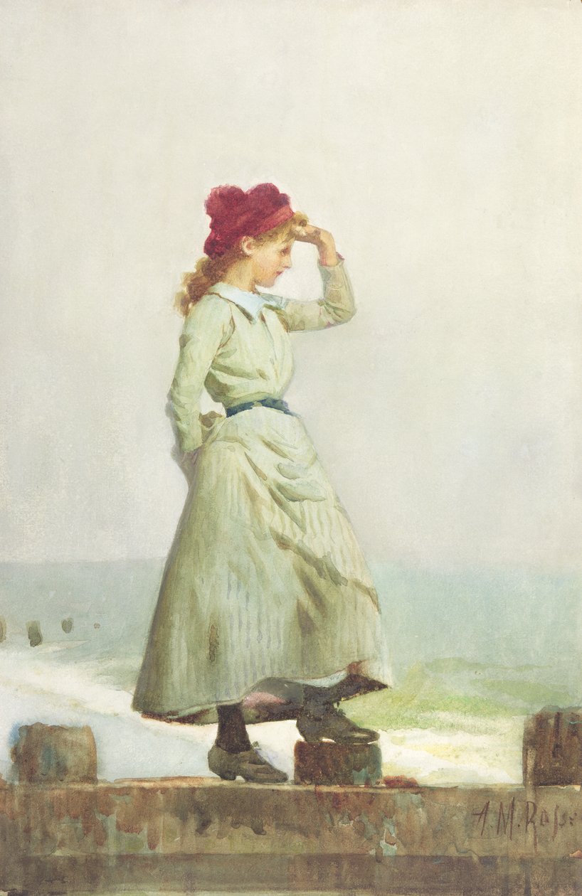 Giovane ragazza sul molo da Alexander M. Rossi