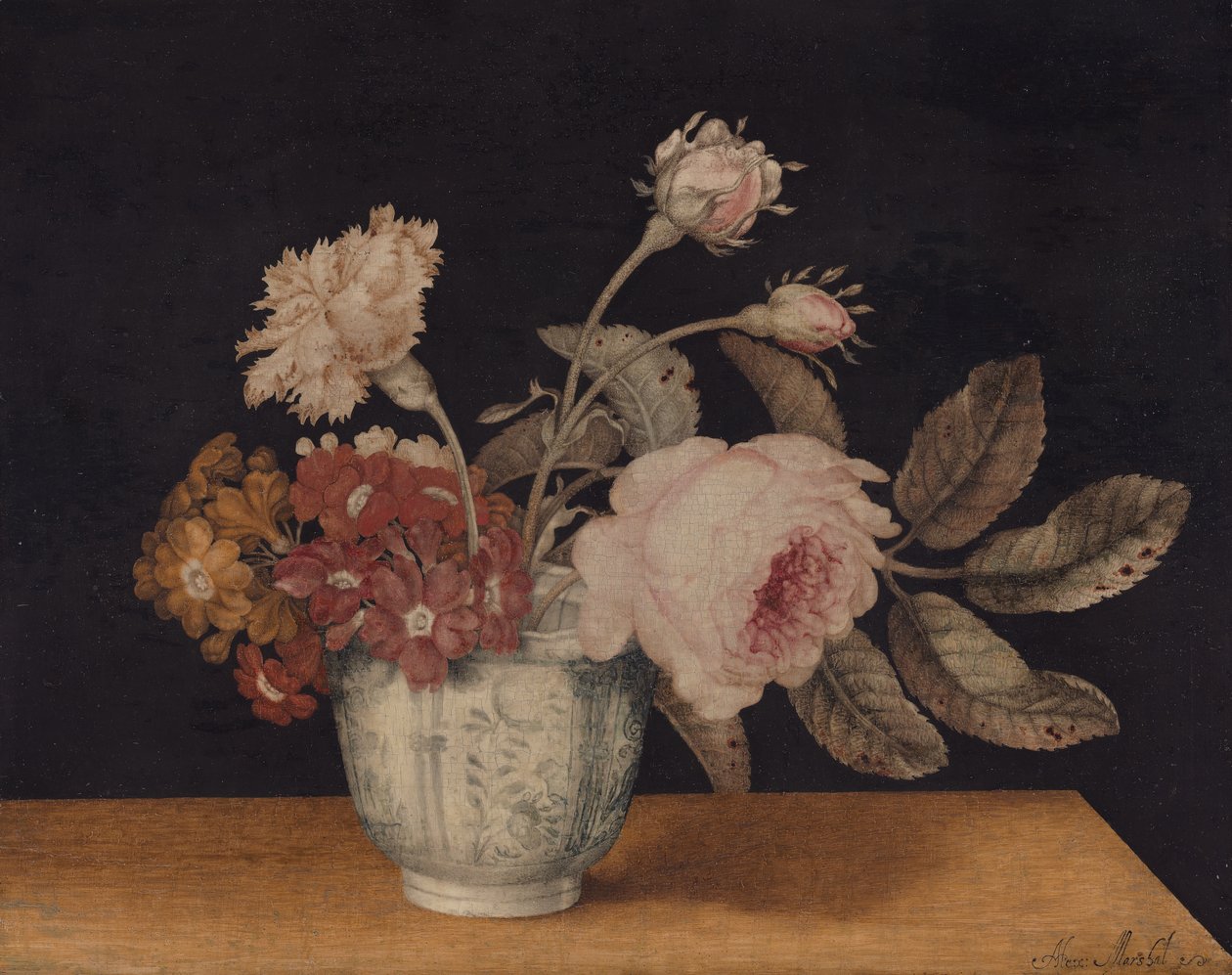 Fiori in un vaso di Delft, 1663 da Alexander Marshal