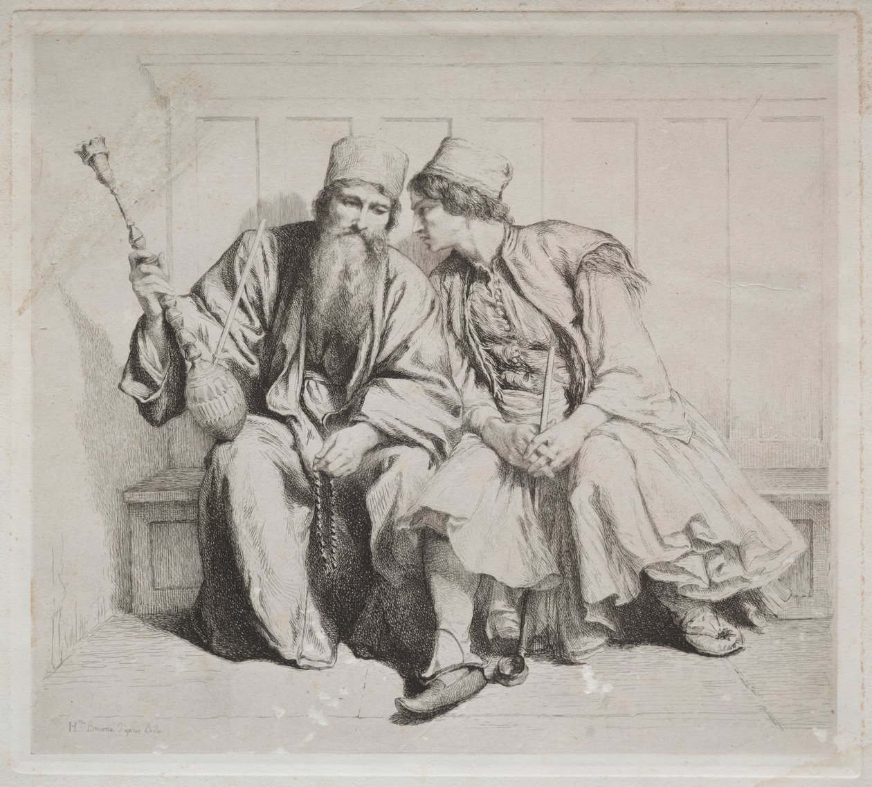 Giovane greco in conversazione con un sacerdote da Alexander Munro
